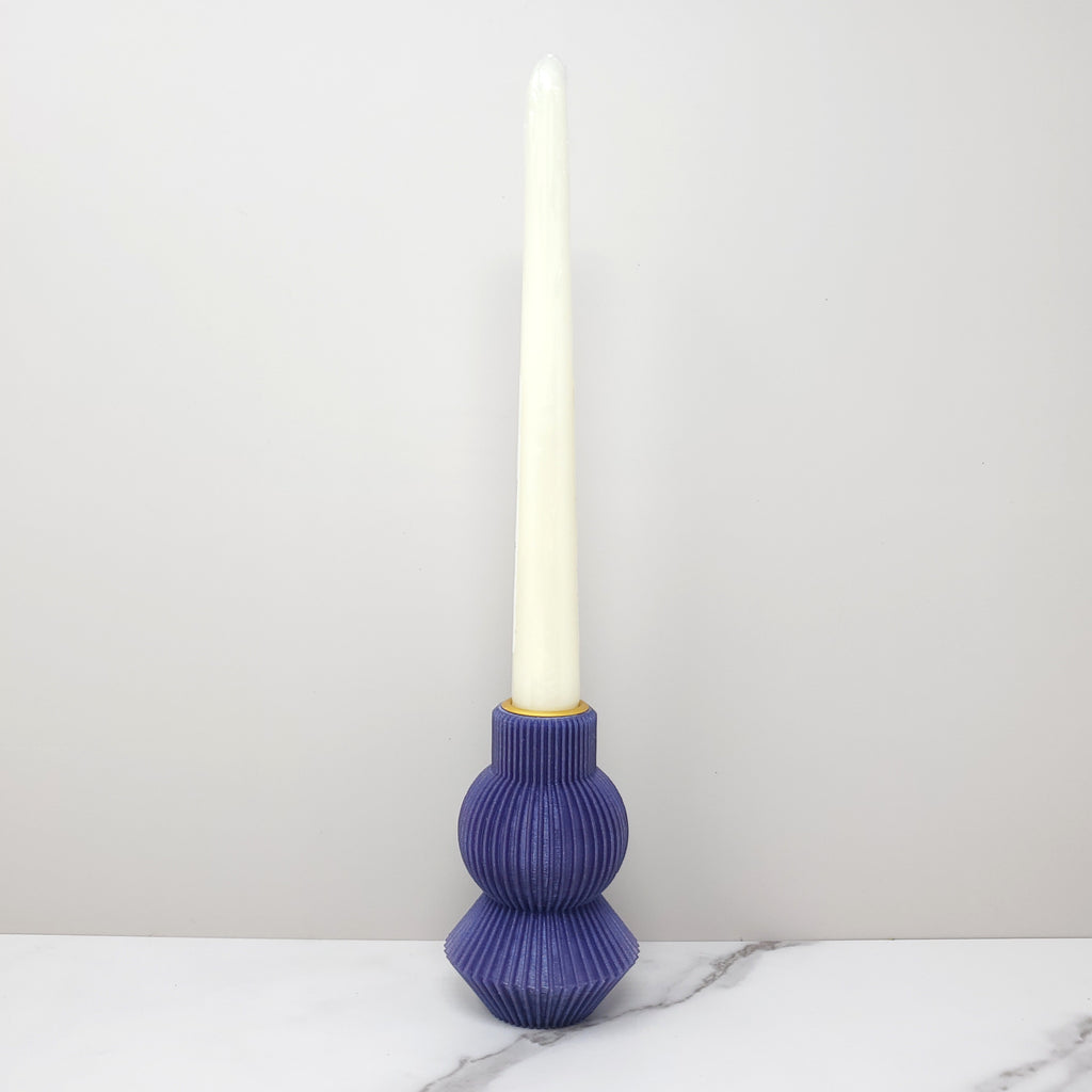 Candlestick Base - Purple Glitter, 3D Printed