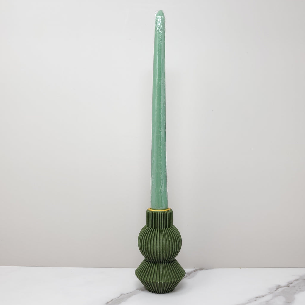 Candlestick Base - Sage Green, 3D Printed