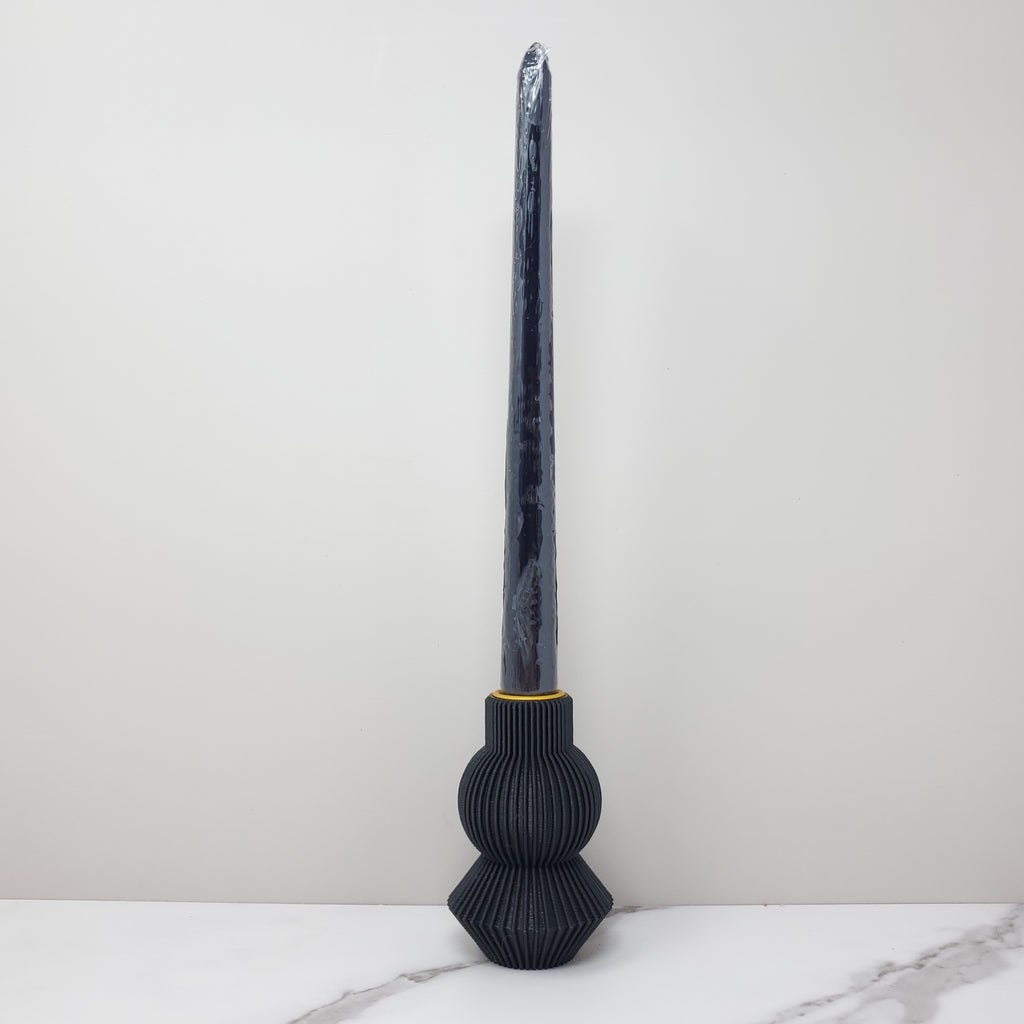 Candlestick Base - Black, 3D Printed