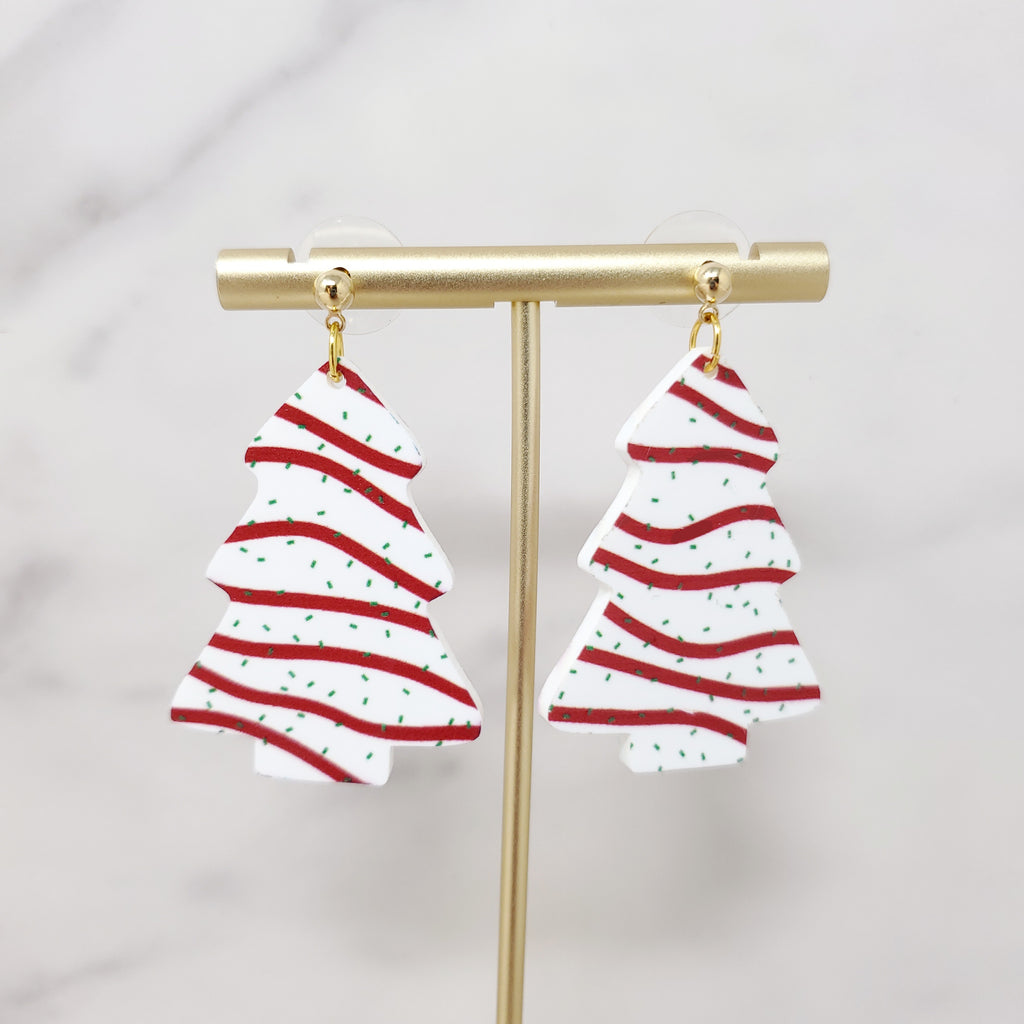 Little Debbie Christmas Tree Earrings