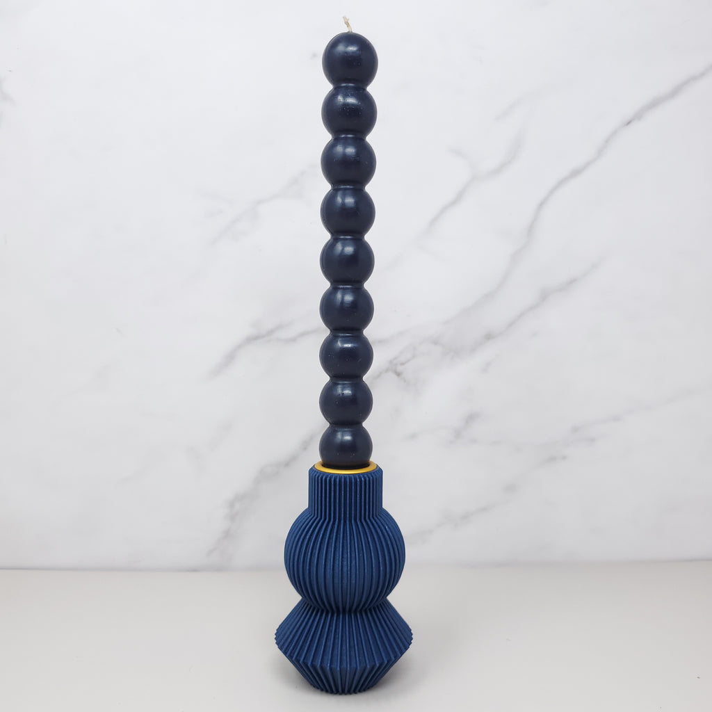 Candlestick Base - Navy, 3D Printed