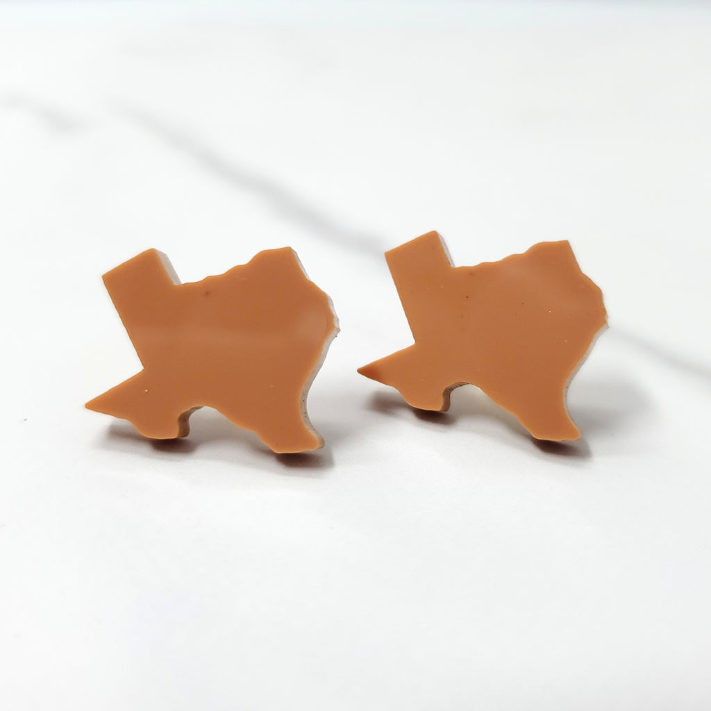 Texas Stud Earrings - Orange