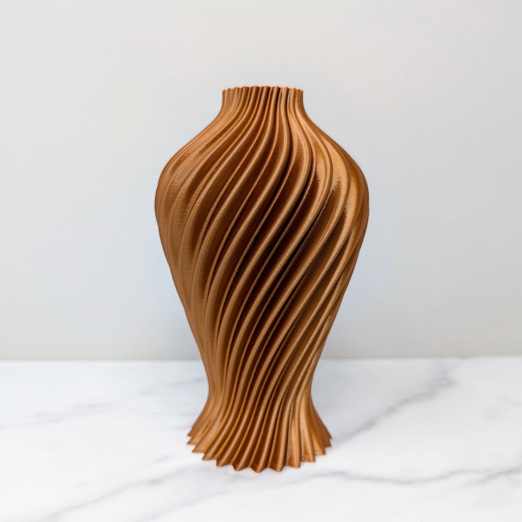 Medium Spiral Vase, Bronze