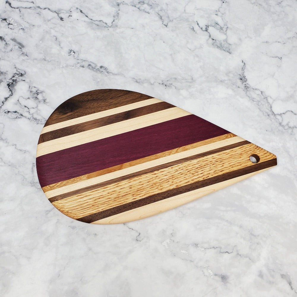 Mini Cutting Board - Multi Wood Tear Drop