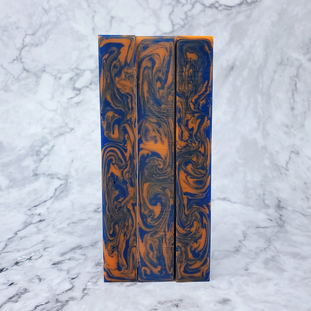Pen Blank - Flourescent Blue and Orange