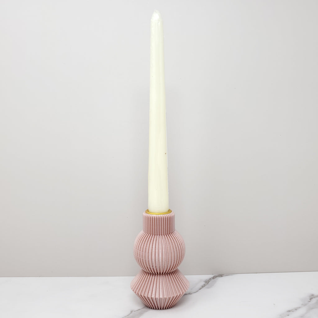 3D Printed Candle Stick Base - Rose Gold