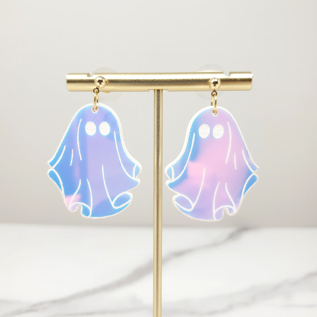 Iridescent Ghost Earrings 2