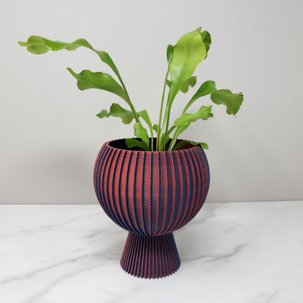 3D Printed Planter - 3" Globe, Color Changing
