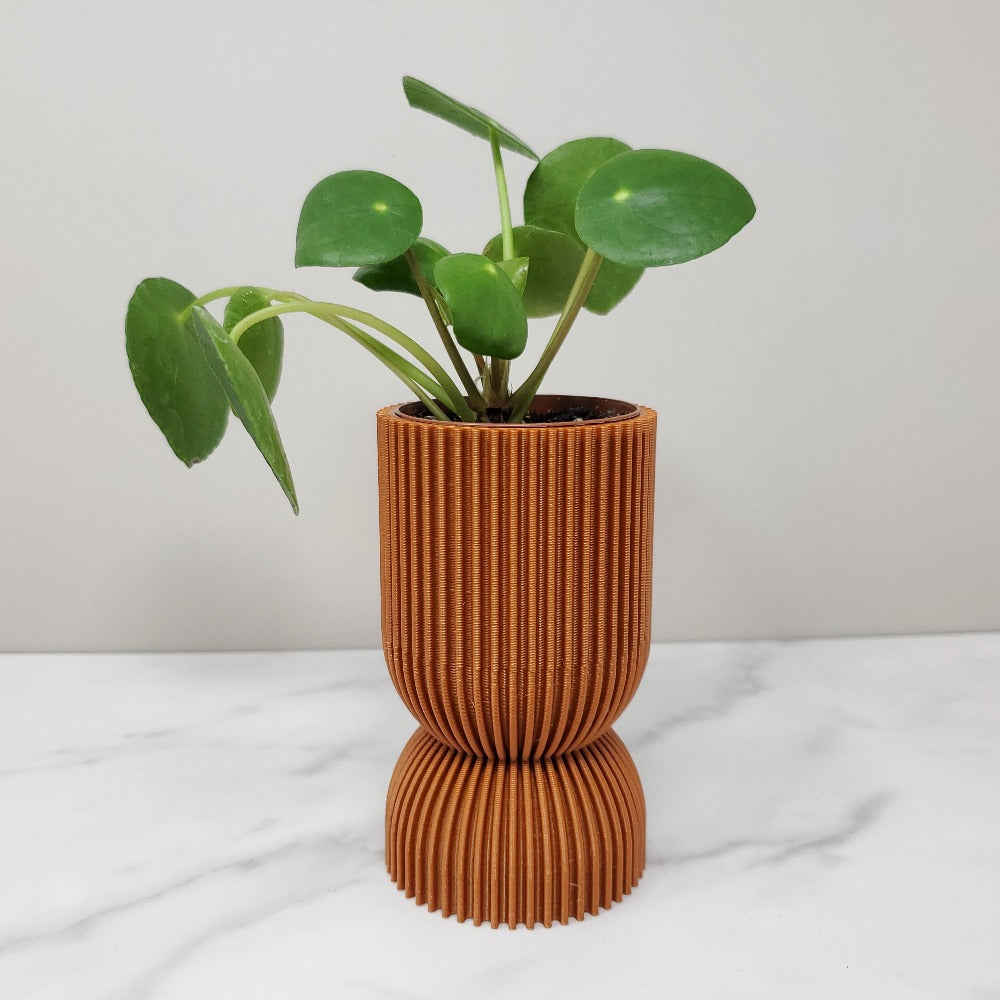 3d pot plant 2" Double U, Bronze