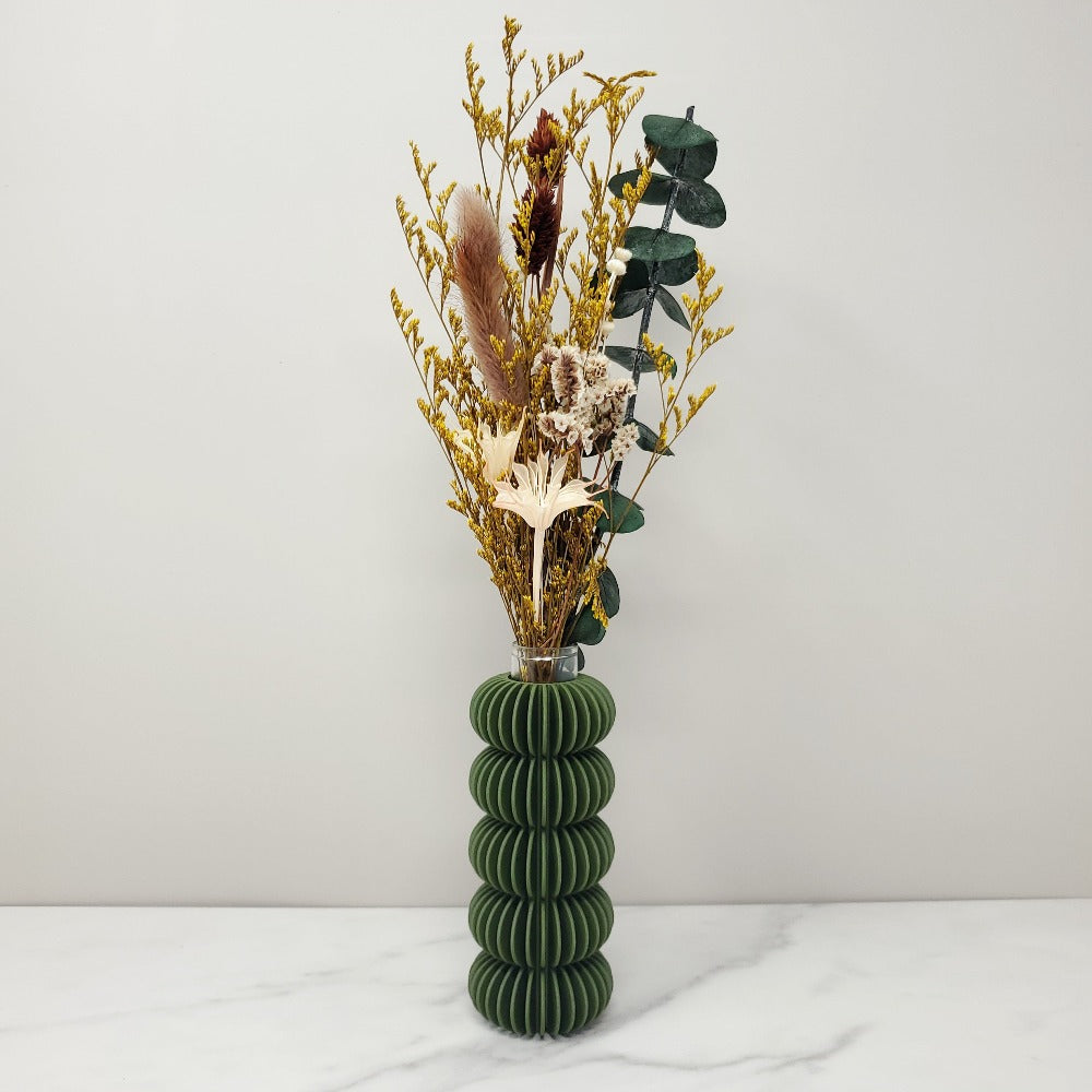 3D Printed Bud Vase - Fins, Solid Colors
