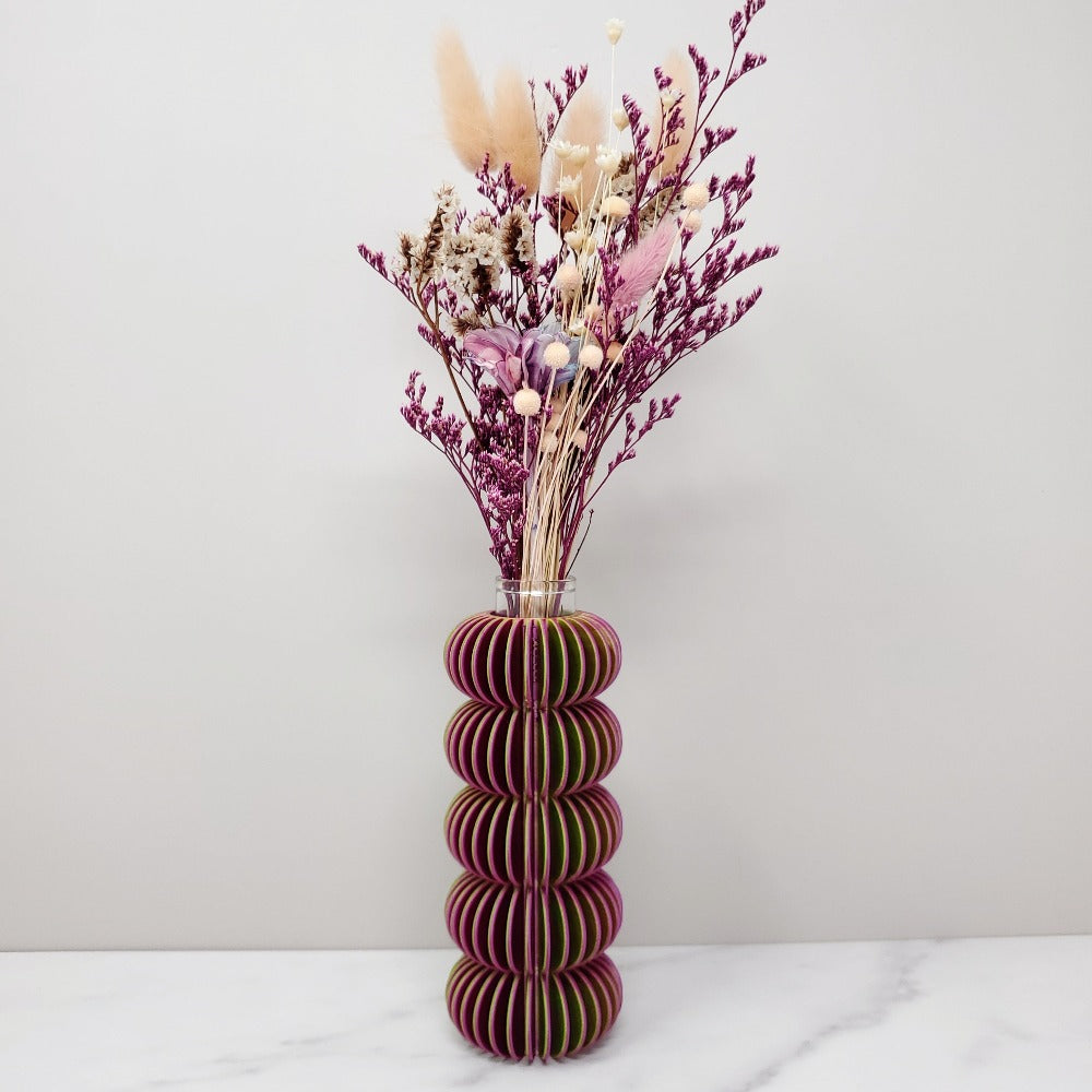 3D Printed Bud Vase - Fins, Color Changing