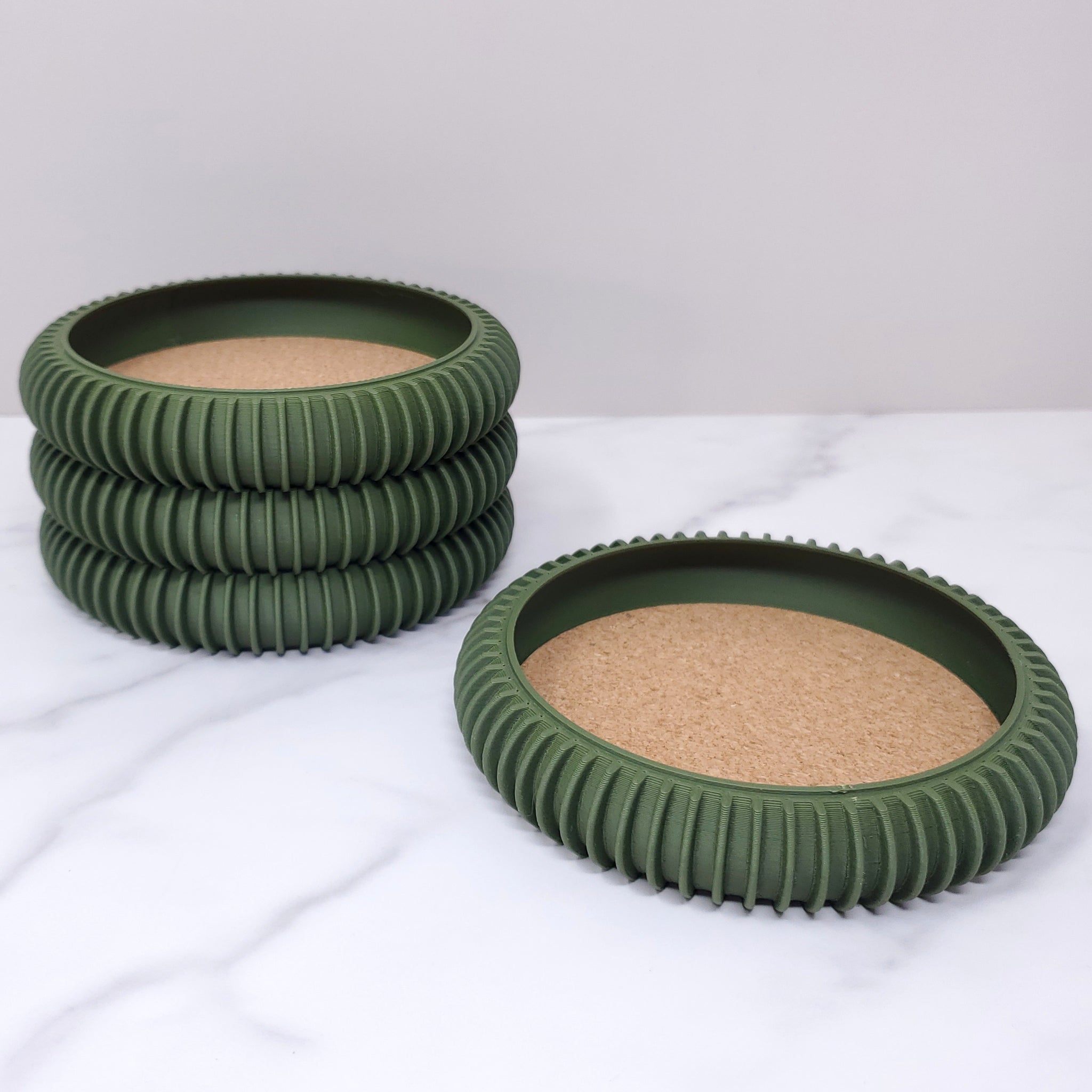 Stackable Coaster - Olive Green – Boyd's Custom Fabrication