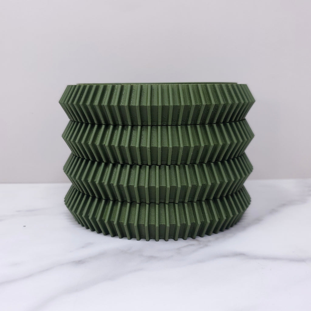 Stackable Coasters - Olive Green