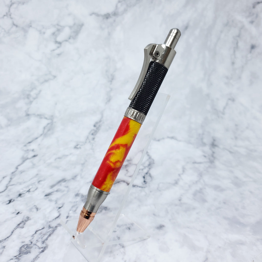 Revolver Pen - Red & Yellow Resin