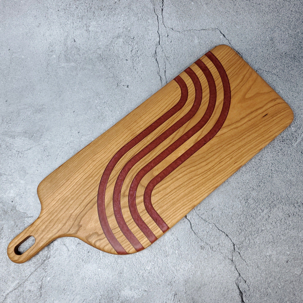Cherry Charcuterie Board with Chameleon Resin