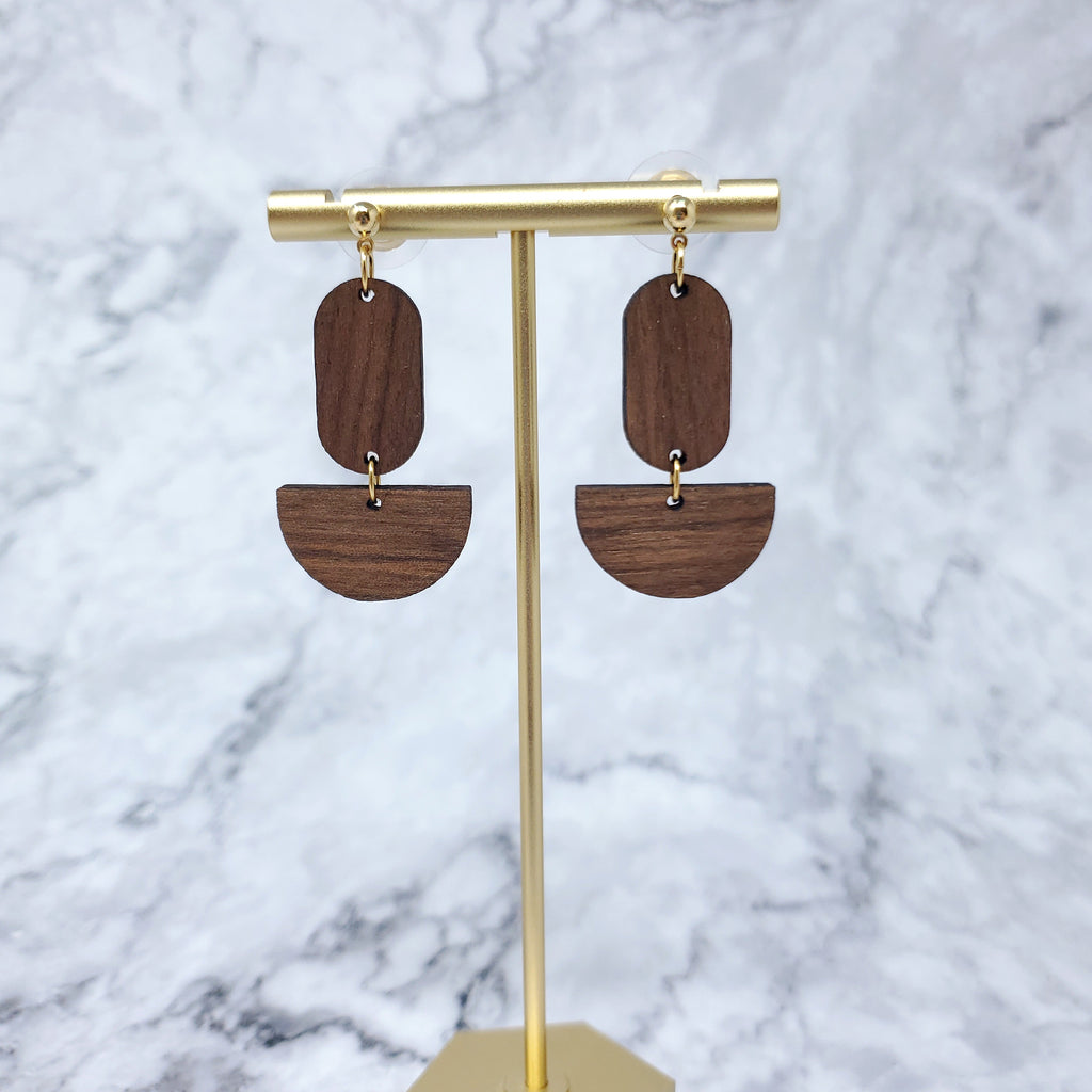 Laser Cut Wood Earrings