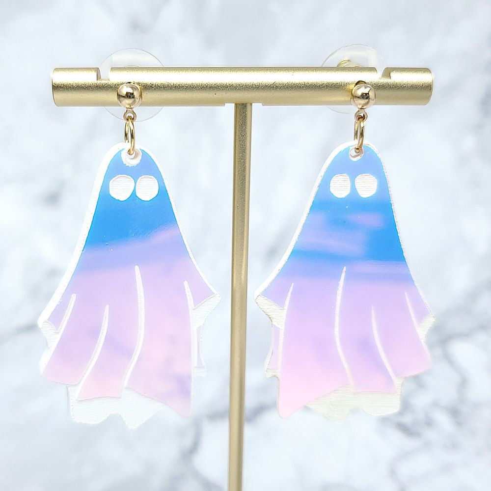 Iridescent Ghost Earrings