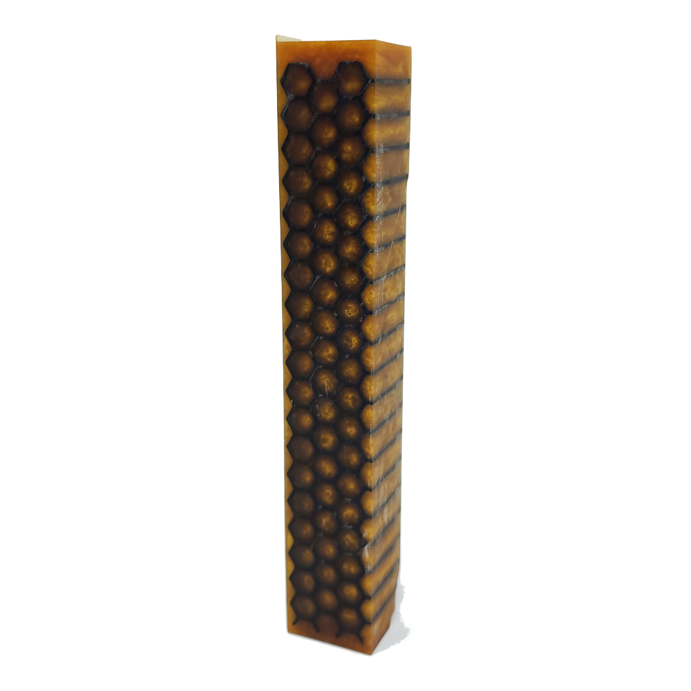 Yellow Gold with Black Honeycomb Pen Blank